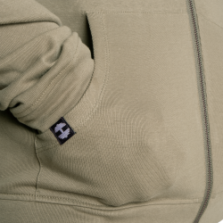 Light Zip Hoodie, Washed Green