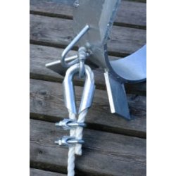 Moringstau med polyuretanbelegg 20mm Hvit