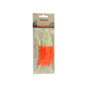 Kroksett osean 4 makk 6/0 rd m/fluor,fiske etter bla. sei, lyr og torsk