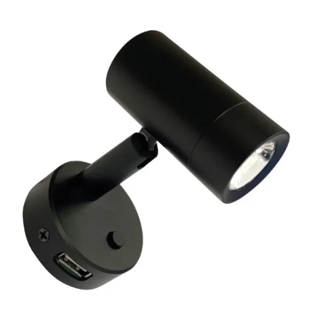 Btsystem Leselys Tube D4 USB Svart 1,6W 12V