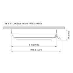 Quick TIM CS LED spotlight 90mm IP40 m/bryter