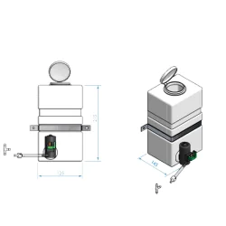 Roca Vinduspylerkit 2,5l m/pumpe 12v
