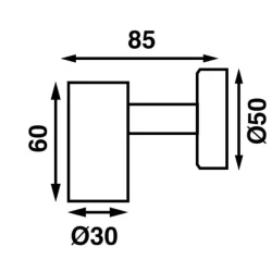 Btsystem Leselys Tube D4 USB Svart 1,6W 12V
