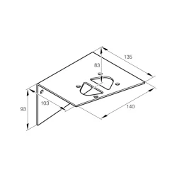 Eberspcher Festebrakett D2/D4/D4+ Vinkelbrakett