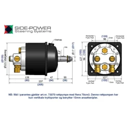 Styrepumpe m/Flens 35.