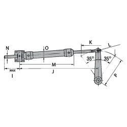 Styresylinder 40Kgm/110Ccm 