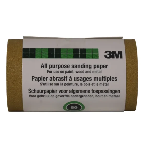 Sandpapir Rull 115mmx2,5m Slipepapir med aluminiumoksid Til alle forml K80/K120/K180