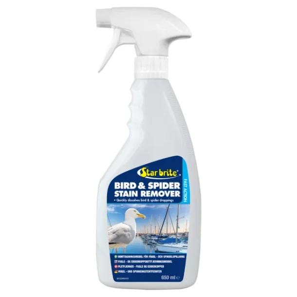 Star Brite Bird &amp; Spider Stain Remover 650ml Fjerner effektivt fugle- og edderkoppskitt Giftfri form