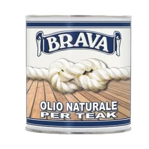 Brava Teak Oil Naturale 0,75 liter Basert p Kinesisk treolje Impregnerer og beskytter For alle tres