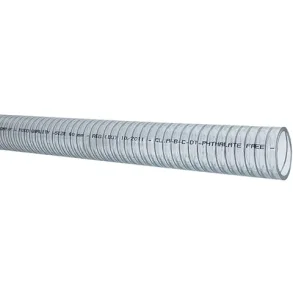 Slange st�larmert PVC i ferdige lengder St�larmert T�ler kraftig b�y Temperaturtolleranse: -10 til +