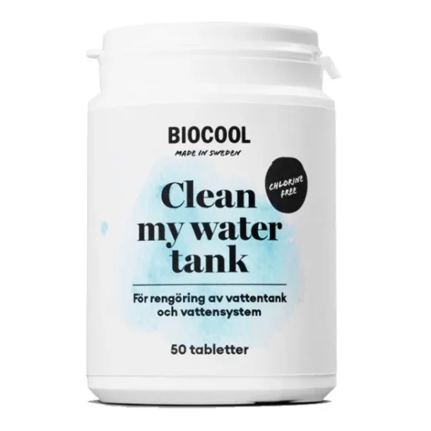 Bio Cool Clean Water Tank 50 tabletter Rengjr Fjerner vond lukt Avgir ingen smak