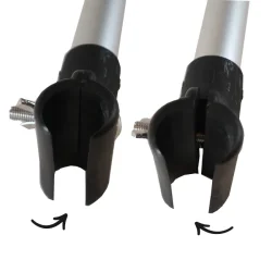 Presenningstativ Teleskopstang 80-150cm m/rekkeklemme 