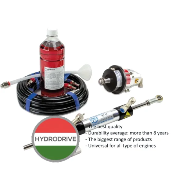 Hydrodrive Hydraulisk styring Innenbord 25 fot m/ventil Presis / Hy kvalitet For ror / Maks 30 knop