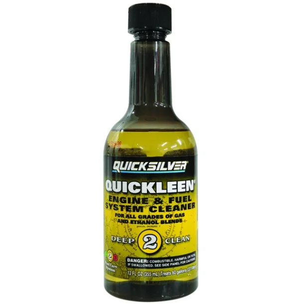 Quicksilver Quickleen System Cleaner bensintilsetning 355ml Renser bensinsystemet for sot Forhindrer