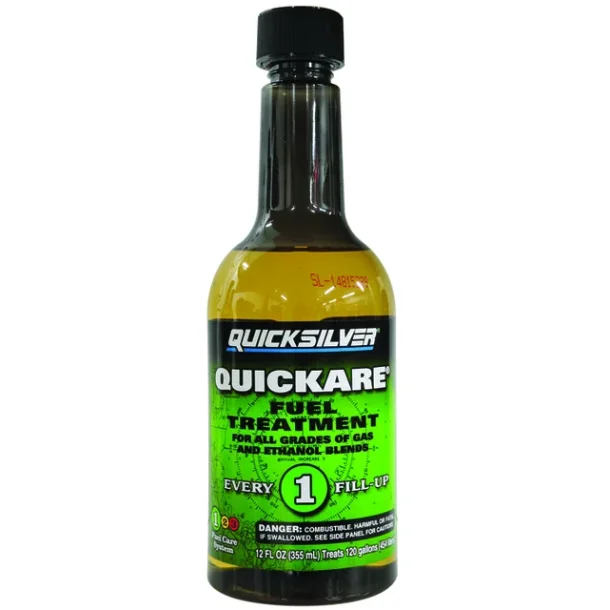 Quicksilver Quickare Fuel Treatment bensintilsetning 355ml Reduserer problemene med E10 Tilsettes ve