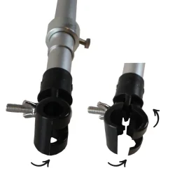 Presenningstativ Teleskopstang 80-150cm m/rekkeklemme 