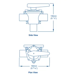 Whale t-stykke med kran 