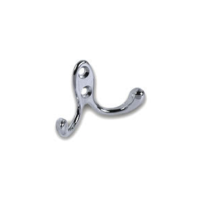 Knagg 2 Kroker 4x60mm Forkrommet Messing