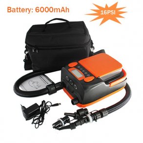 Oppladbar Luftpumpe RIB og SUP 6000mAh Lithium 0-16psi