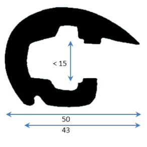 PVC Fenderlist Askeladden C1559B Grbl 14m