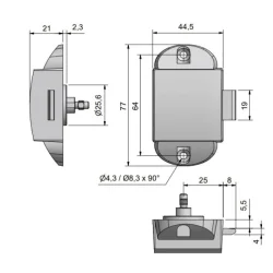 Skapls Roca Lsekasse Krom