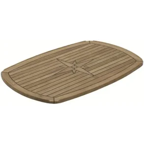 Bordplate Teak Nautic Star Ellipse 