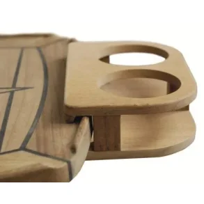 Glassholder Teak for bord - 2 glass 