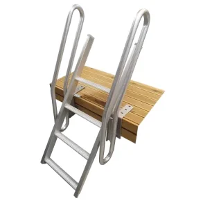 Bryggetrapp 4 Trinn Aluminium m/Skruer