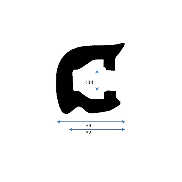 PVC Fenderlist C1544D Gr 18m