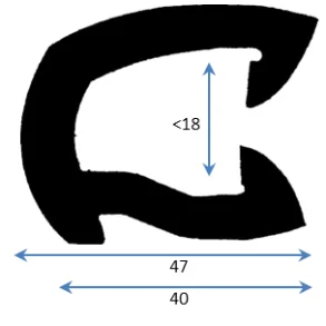 PVC Fenderlist C1564C Gr 22m