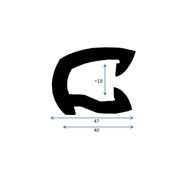 PVC Fenderlist C1564C Gr 22m