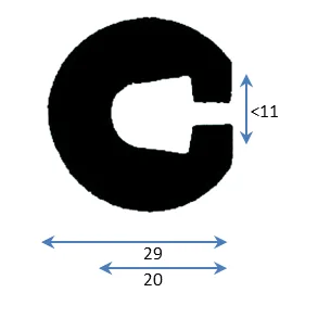 PVC Fenderlist C1590E Sort 15m