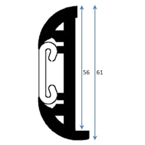 PVC Fenderlist B1633D Gr 22m