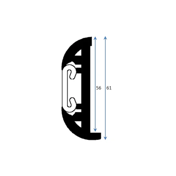 PVC Fenderlist B1633D Gr 22m