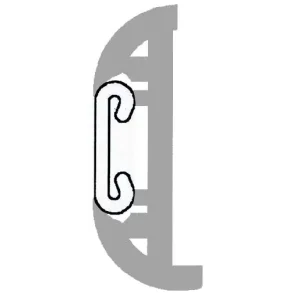 PVC Innleggslist C2082B Hvit 23m