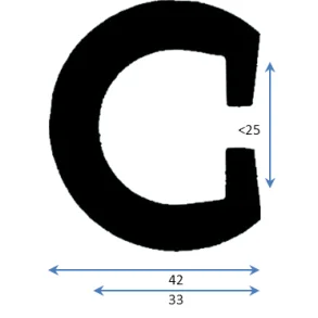 PVC Fenderlist C1590H Sort 22m