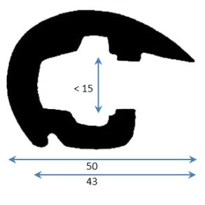 PVC Fenderlist Askeladden C1559B Sort 14m