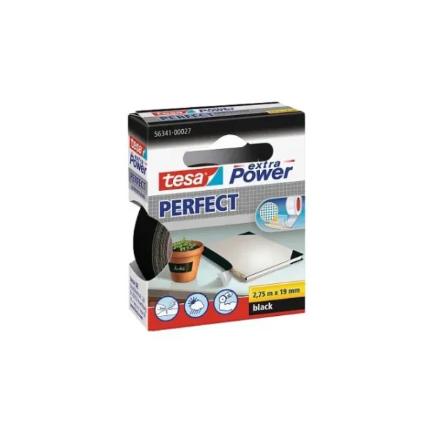 Tesabnd Sort 19mm 2,75m