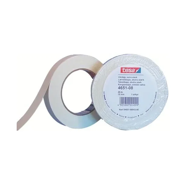 Tesabnd Hvit 19mm 25m