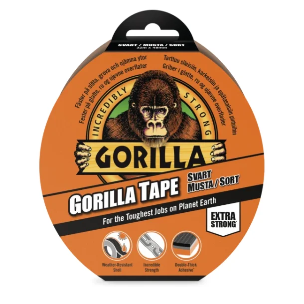 Gorilla Tape Sort 48mmx32m Hvit