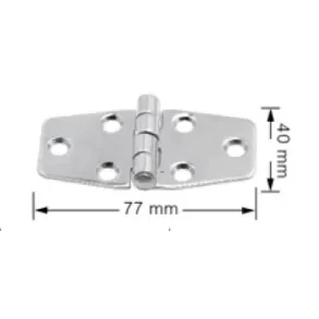 Hengsel 40x77mm Syrefast