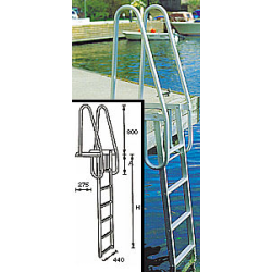 Bryggetrapp 8 Trinn Aluminium