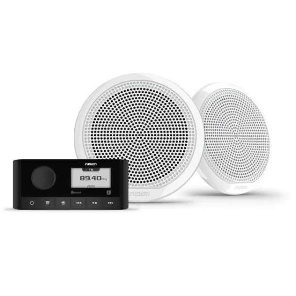 Fusion stereo- og h�yttalersett MS-RA60 og EL Sport hvit