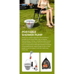 Seaflo portabel oppladbar batteridrevet dusj