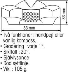 Plastimo Iris 50 h�ndkompass bl�