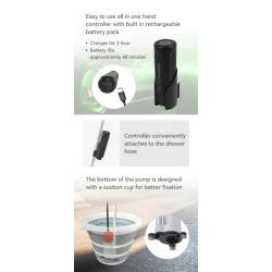 Seaflo portabel oppladbar batteridrevet dusj