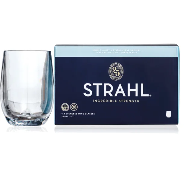 Strahl Design Vann og vinglass Bordeaux 384ml 4pk 