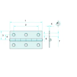 Roca Bladhengsel Forkrommet Messing 63x35mm
