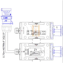 Strmmler Kabel CEE-Kontakt begge ender