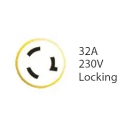 Landstrmskontakt NEMA Hun 32A/230V